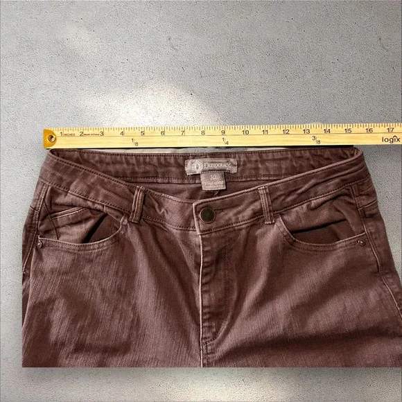 Democracy Jeans Womens Flexellent Gray Stretch Mid Rise cropped Size 10 - Picture 7 of 9